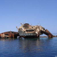 Das Wrack der Loullia, Mai 2007