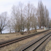 Blick hinunter zum Tauchplatz, März 2006