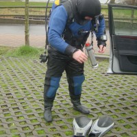 Jens mit voller Ausrüstung, März 2004
