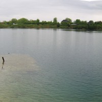 Panoramablick über den See, aufgenommen rechts von Einstieg 0, Mai 2005