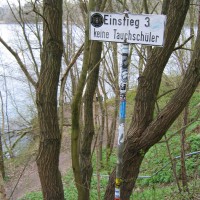 Hinweisschild, April 2006