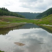 Blick von der Sperre Richtung Zulauf, August 2002