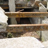 Die Ruine einer alten Mühle (2. Parkplatz), August 2002