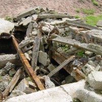 Die Ruine einer alten Mühle (2. Parkplatz), August 2002